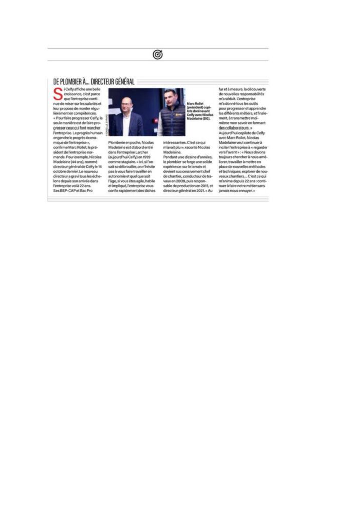 Page 4 de l'article sur Celfy du Journal des Entreprises